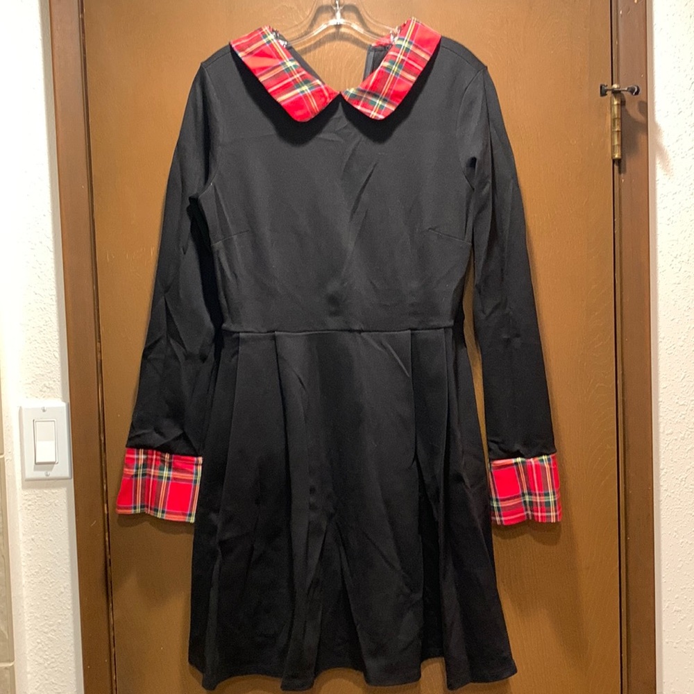 Smak parlour plaid cuffed dress